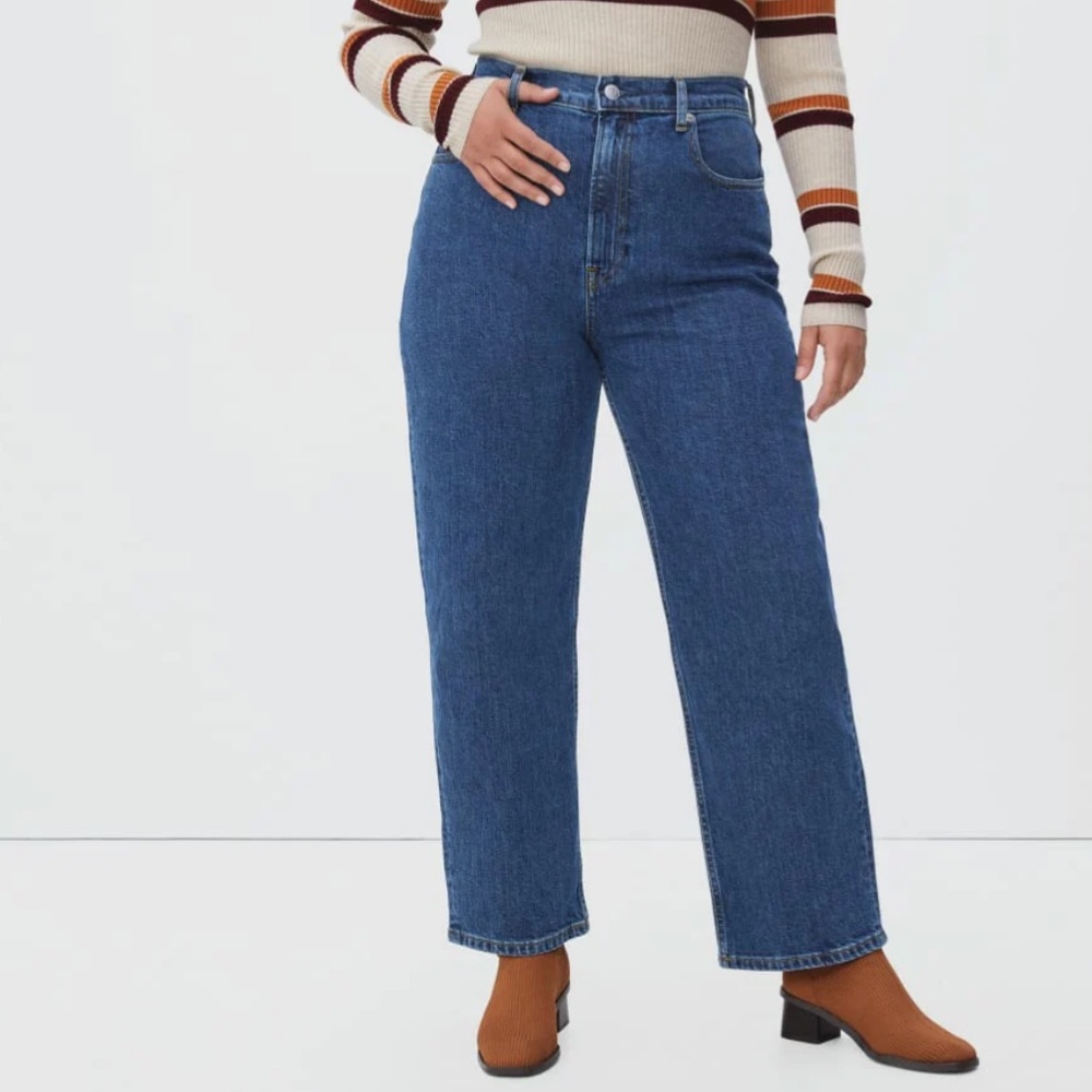 Everlane Way High Jeans in Vintage Indigo